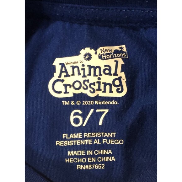 Nintendo Animal Crossing Boys Pajamas 2-Piece Long Sleeve Sleep Set Size 6/7 - Picture 4 of 8